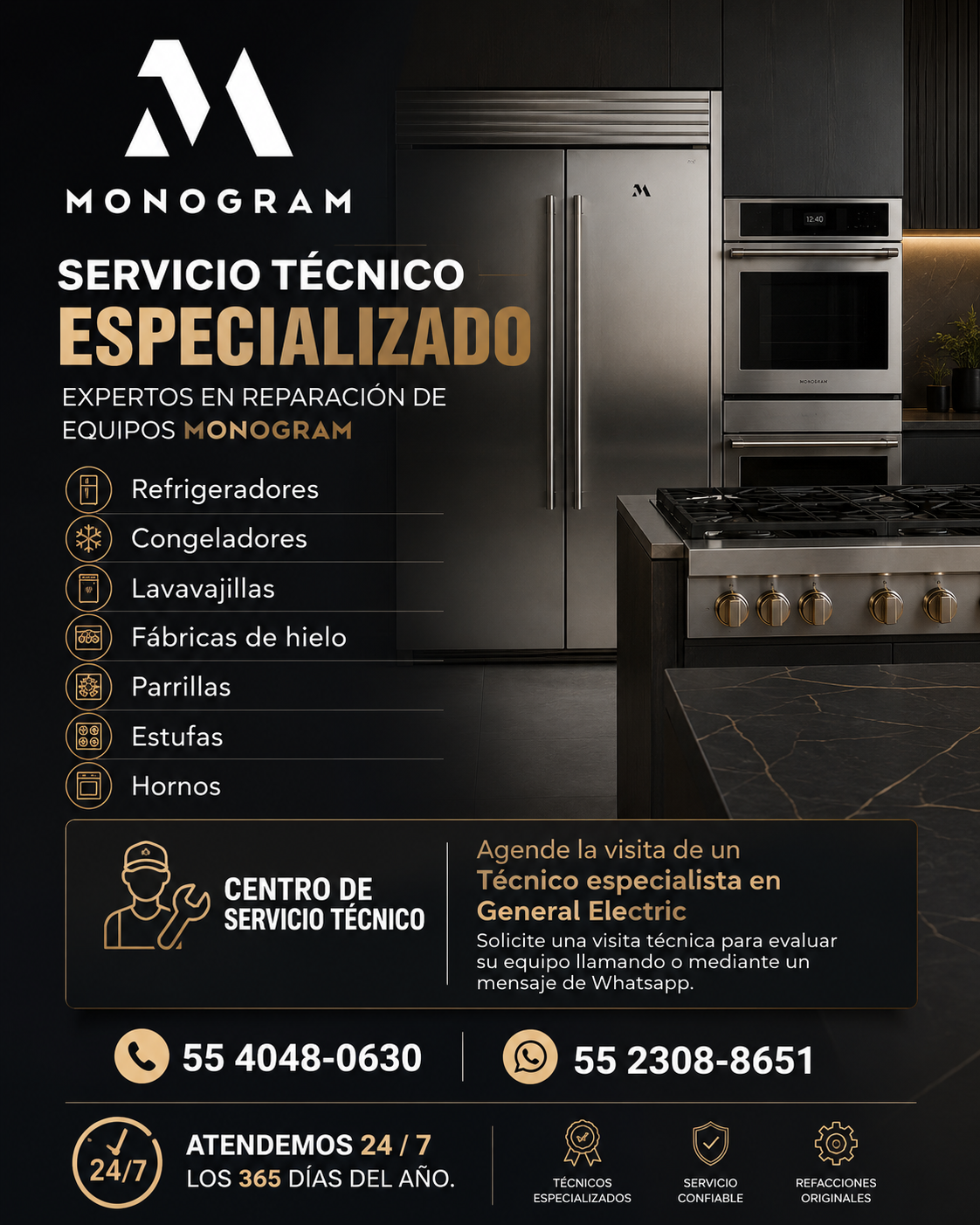 SERVICIO TÉCNICO MONOGRAM A DOMICILIO